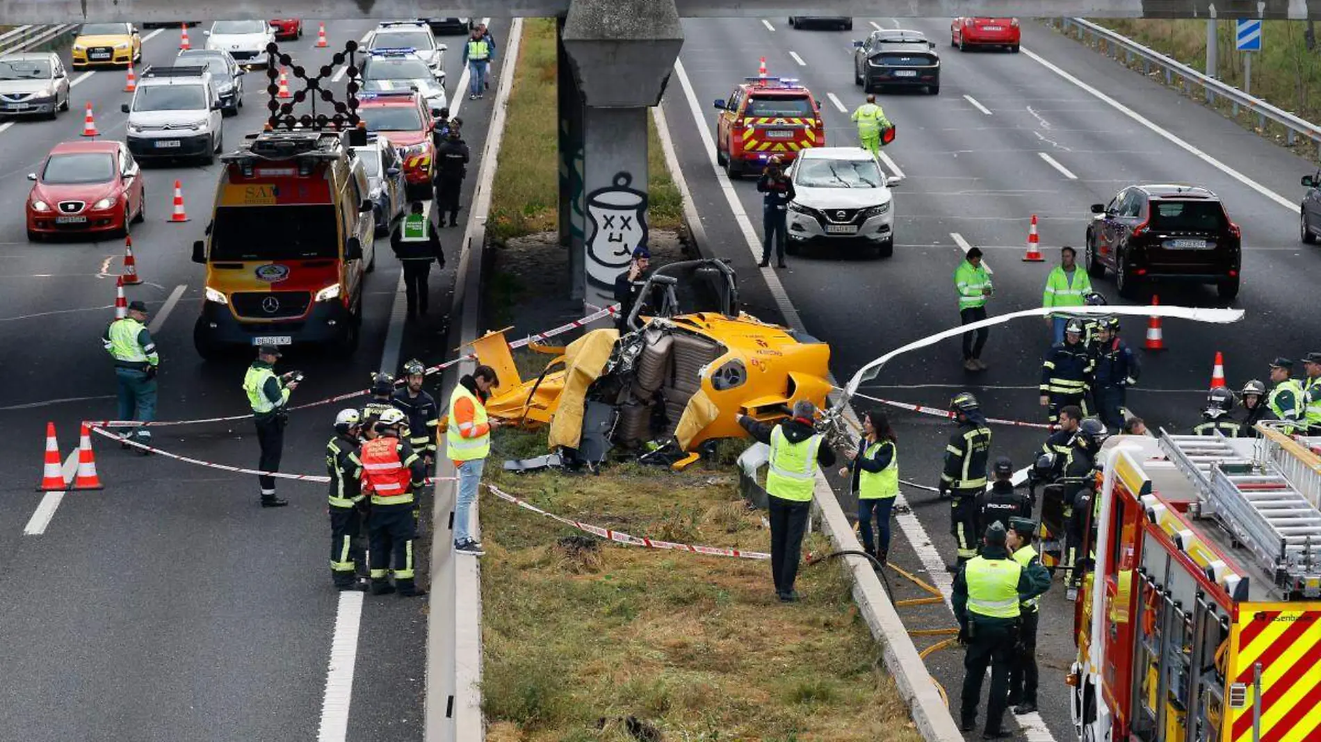 Accidente helicóptero Madrid, España